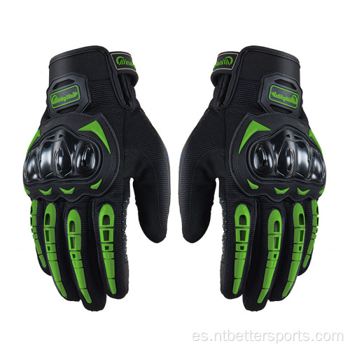 Guantes de montar en motocicleta de carreras de dedos transpirables